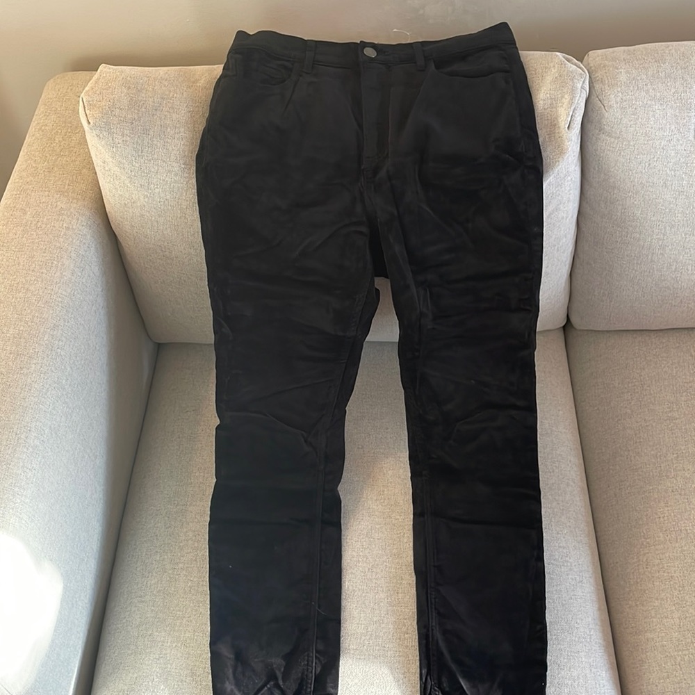 LOFT never worn black velvet pants. Skinny style